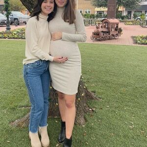 Petal & Pup Taupe Long Sleeve Dress